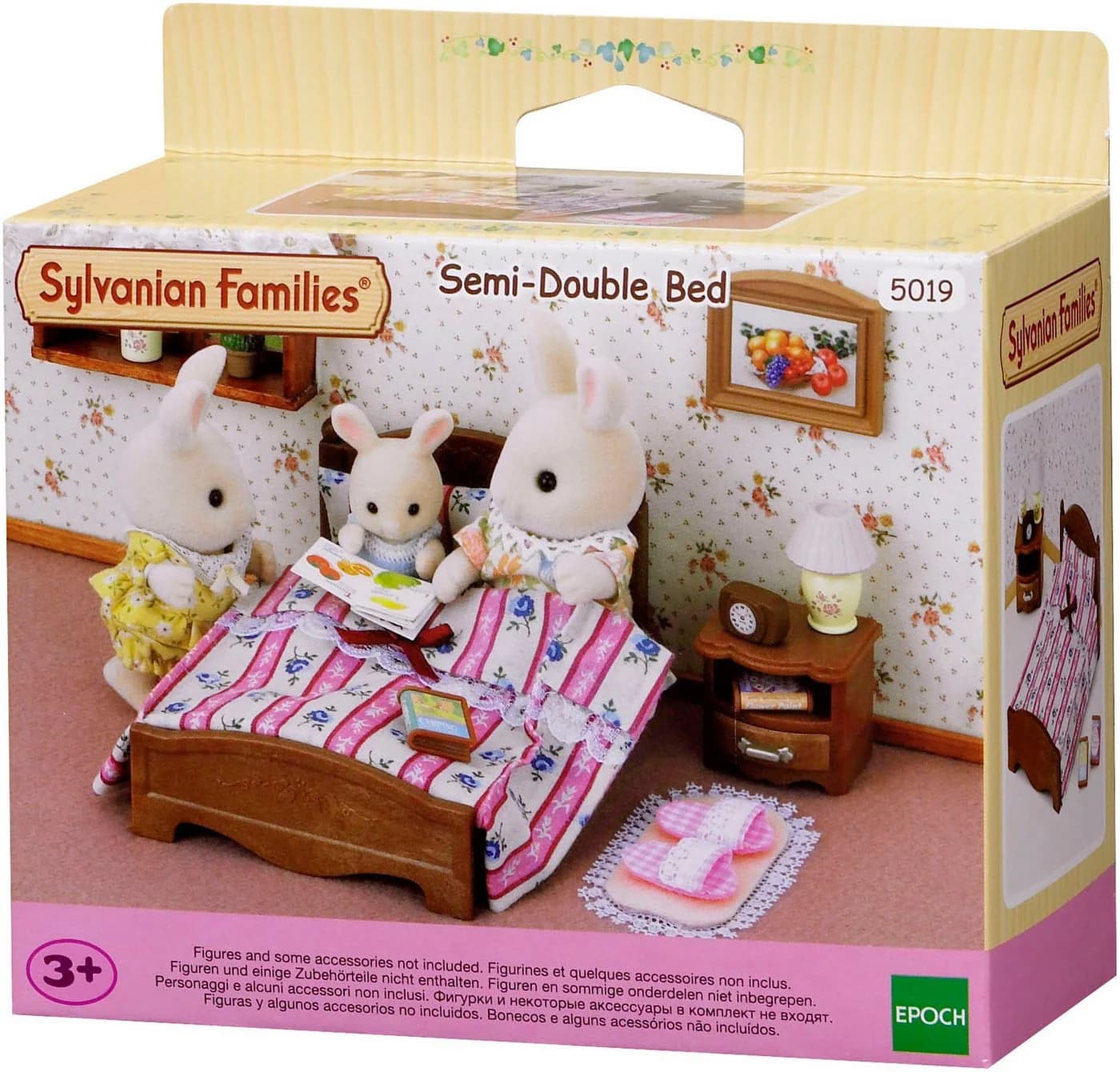Sylvanian Families Spielwelt Doppelbett (5019) mit Nachttisch - Bild 2