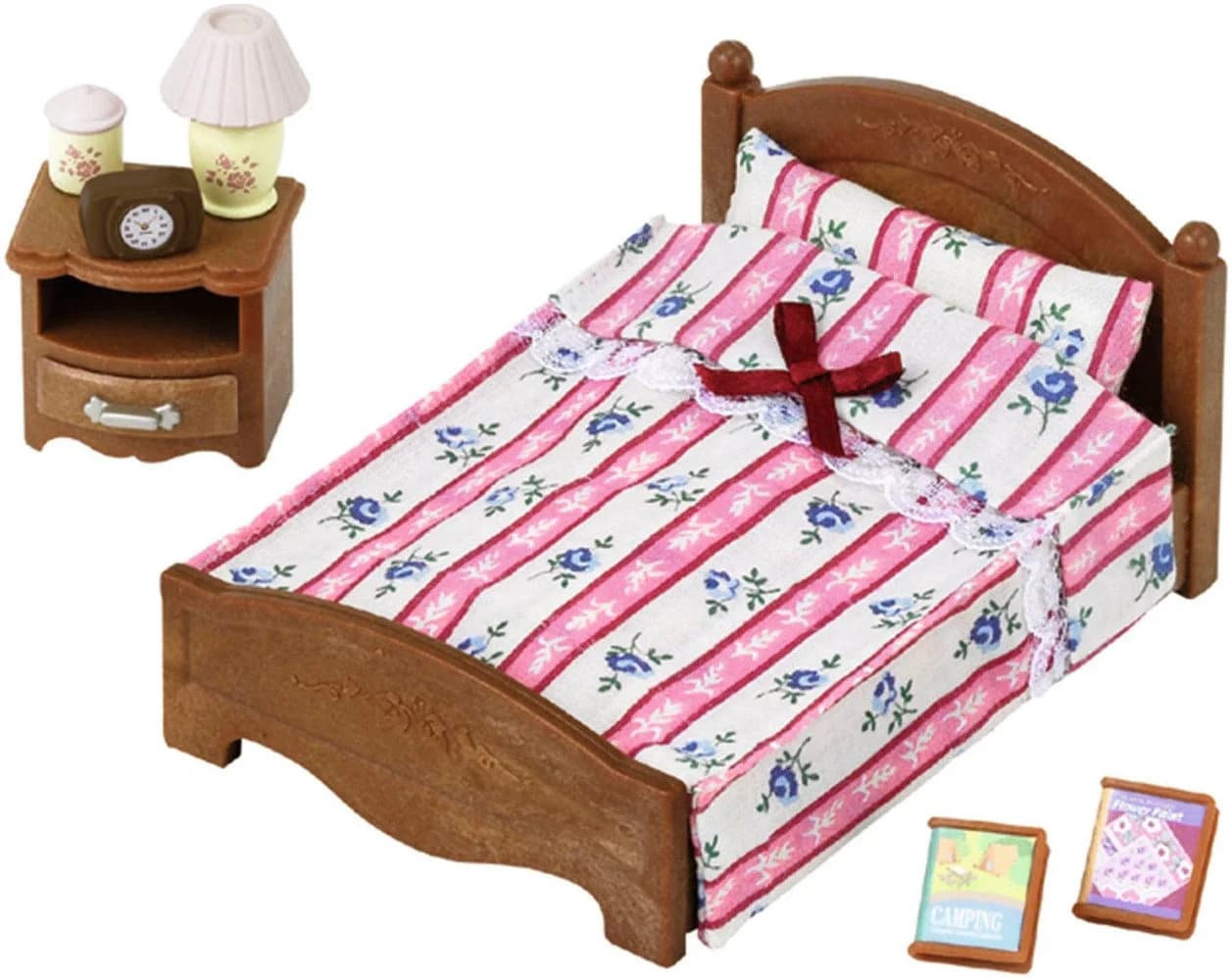 Sylvanian Families Spielwelt Doppelbett (5019) mit Nachttisch - Bild 4