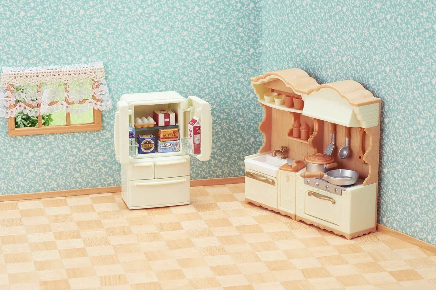 Sylvanian Families Landhaus Küche mit Kühlschrank 30-tlg. Bunt - Bild 4