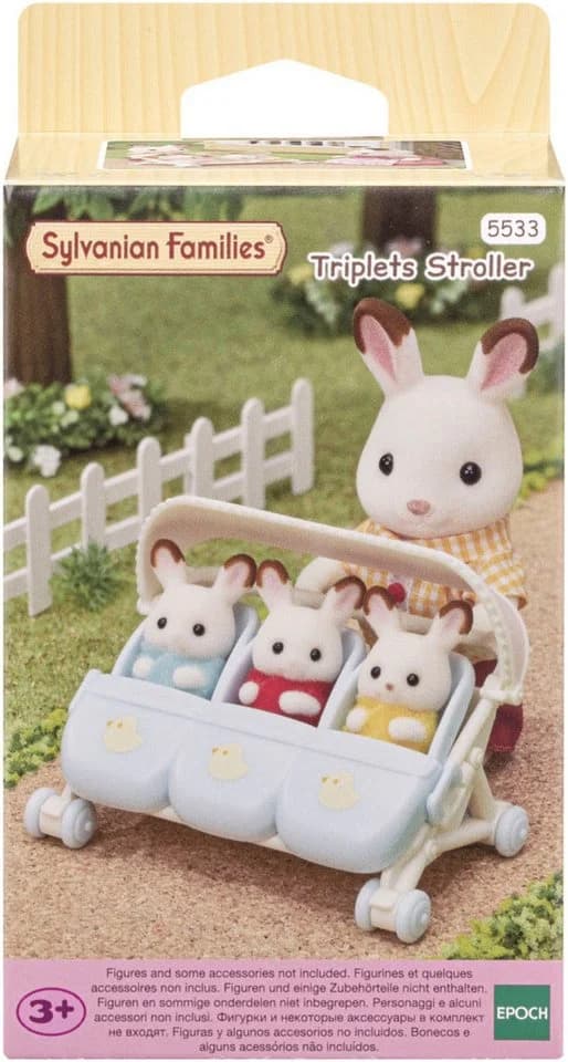 Sylvanian Families Spielwelt Drillings-Kinderwagen (5533) Bunt