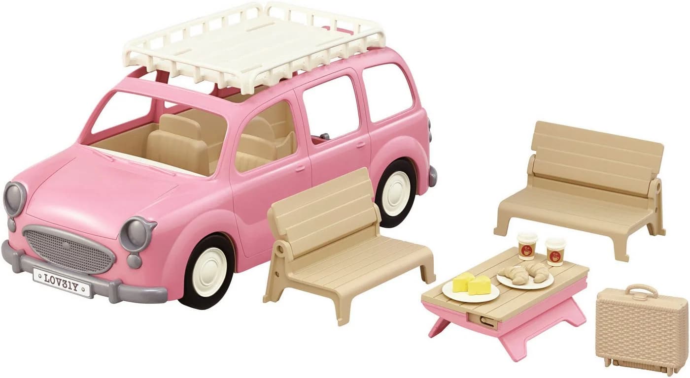 Sylvanian Families Familienauto mit Picknickzubehör Pink - Bild 3