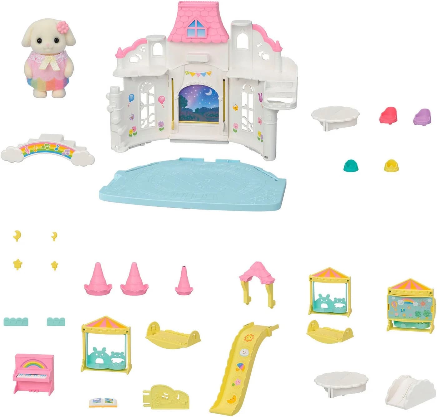 Sylvanian Families Erlebniskindergarten Sonnenschloss Bunt