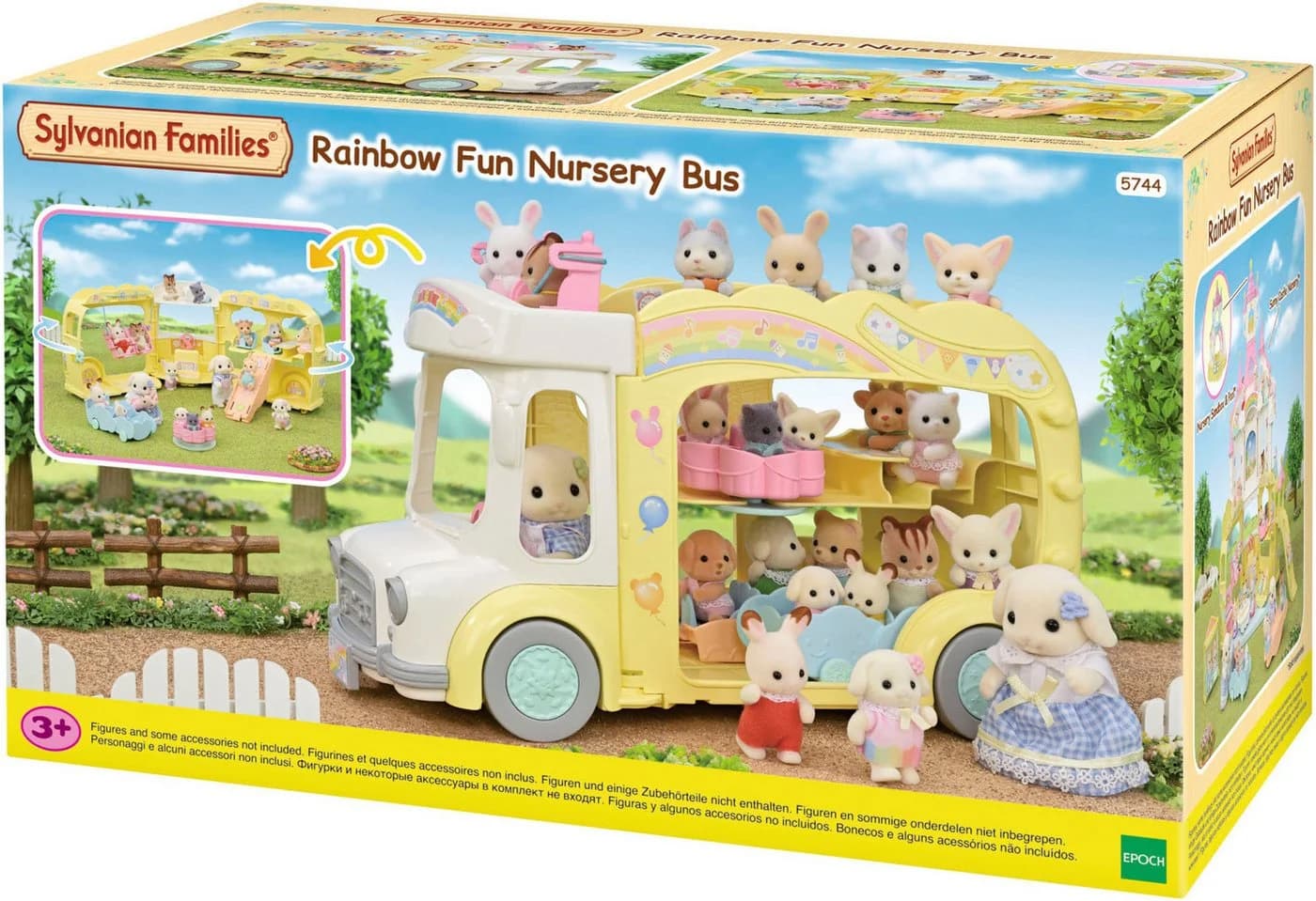 Sylvanian Families Spielzeug-Bus Erlebniskindergarten Bus Regenbogen Bunt - Bild 2