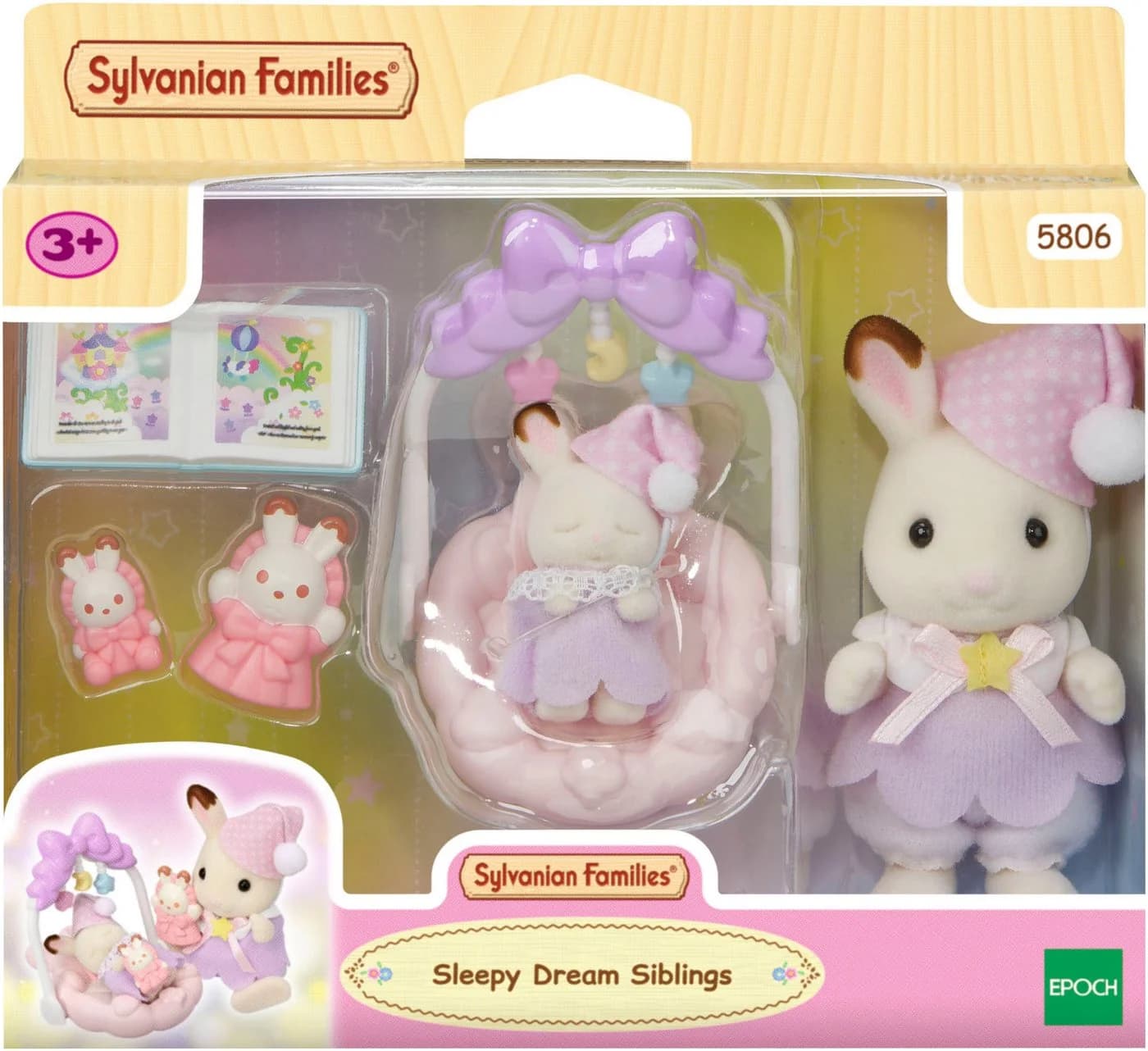 Sylvanian Families Schokoladenhasen Träumsüß Set mit Wiege & Handpuppe - Bild 5