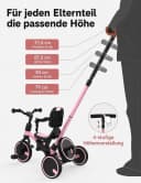 besrey Kinderdreirad 7-in-1 mit Schubstange und höhenverstellbarem Griff Bild 5