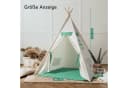 besrey Kinderzelt Tipi aus 100% Baumwolle mit LED-Lichterkette Bild 4
