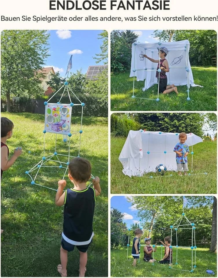 besrey Höhle Bauen Kinder – Grau Konstruktionsspielzeug - Bild 3