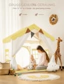 besrey Spielzelt 2 IN 1 Kinderzelt, Kinder Spielhaus Indoor mit Lichtern Bild 5