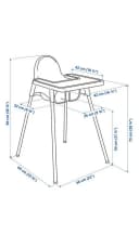 IKEA ANTILOP Kinderstuhl mit Tablett Graublau Bild 3