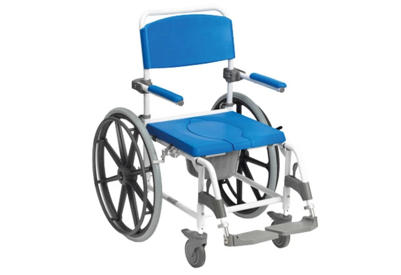 Drive Medical Dusch-Toilettenrollstuhl Aston 24 Blau/Weiß - Bild 2