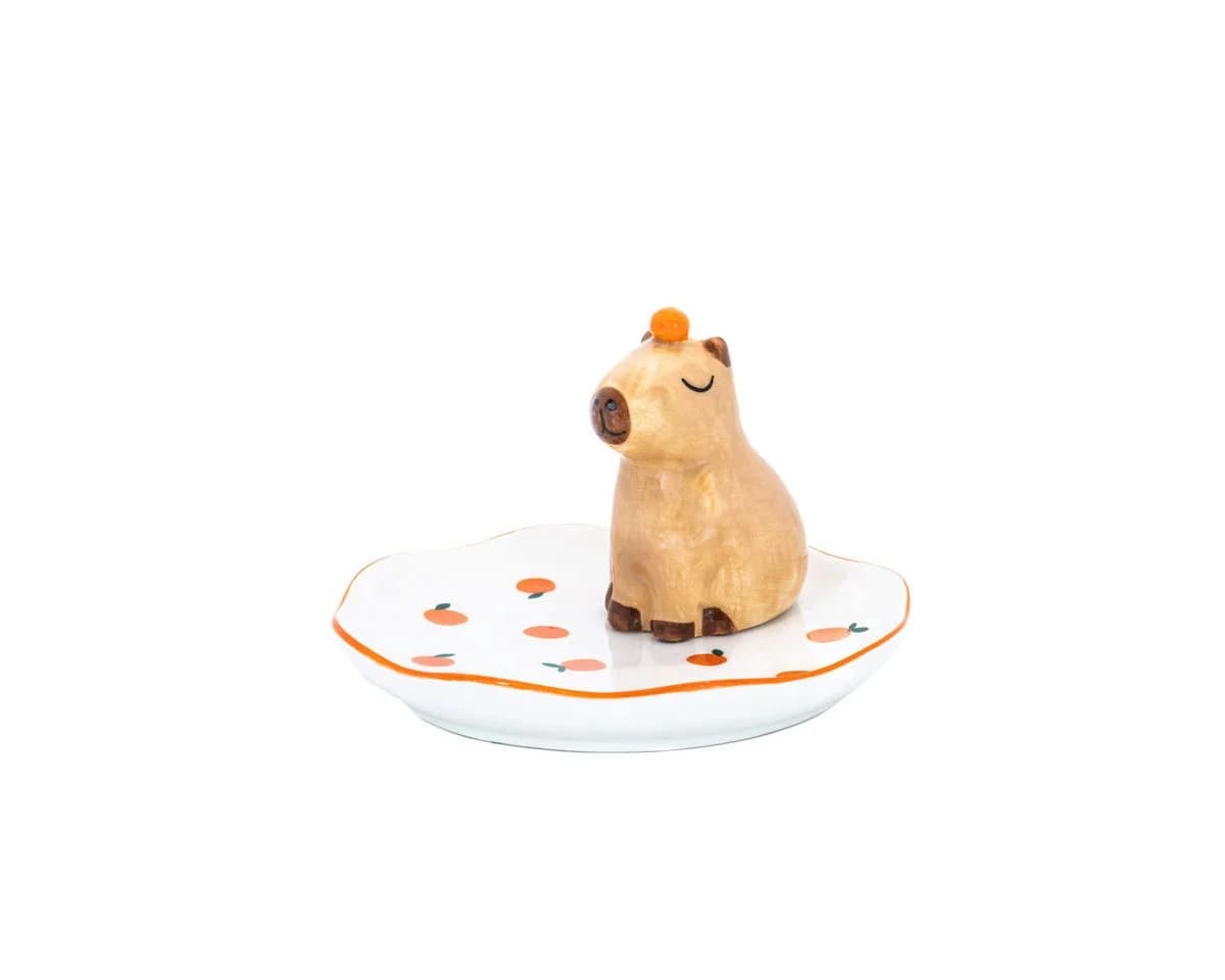 Sass & Belle Schmuckablage Schmuckteller Capybara Highland Cow Keramik - Bild 2