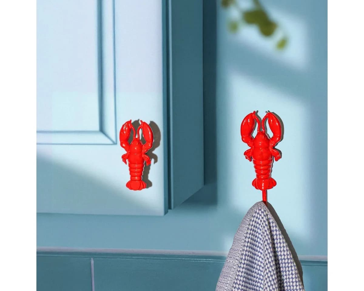Sass & Belle Handtuchhaken Lobster Rot Metall