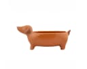 Sass & Belle Blumentopf Dackel Keramik Braun Bild 1