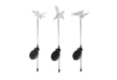 Lights4fun LED Gartenleuchte 3er Set Solar Stableuchten Libelle Schmetterling Kolibri Bild 1