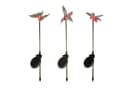 Lights4fun LED Gartenleuchte 3er Set Solar Stableuchten Libelle Schmetterling Kolibri Bild 3