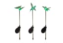 Lights4fun LED Gartenleuchte 3er Set Solar Stableuchten Libelle Schmetterling Kolibri Bild 4