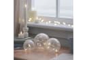 Lights4fun LED Dekofigur 3er Set LED Glaskugeln warmweiß Batterie Bild 3