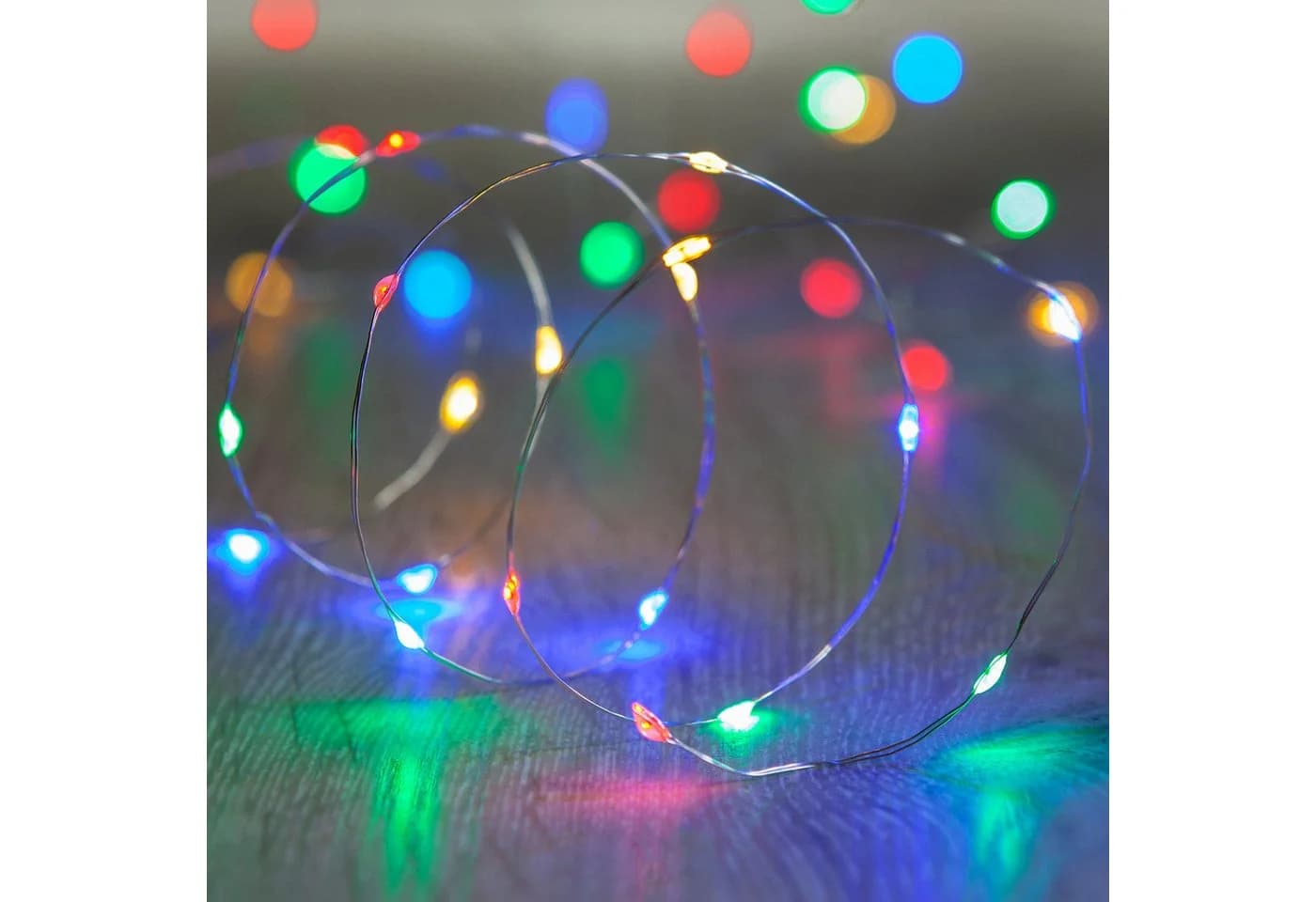 Lights4fun LED-Lichterkette 20er Micro bunt batteriebetrieben - Bild 2
