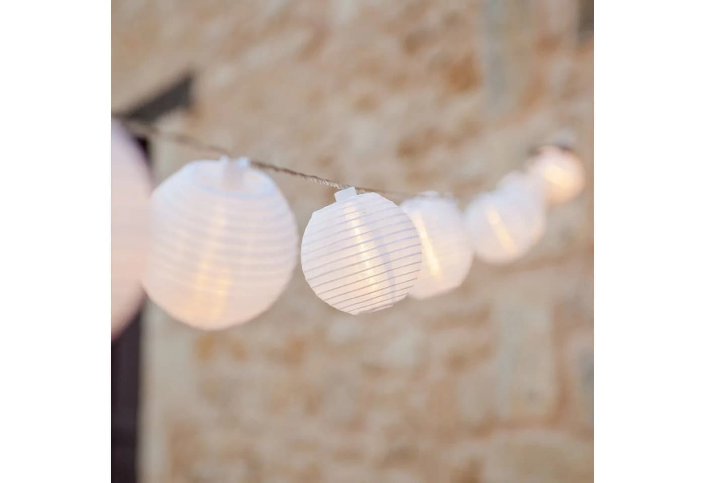 Lights4fun LED-Lichterkette 20er Lampion warmweiß - Bild 3