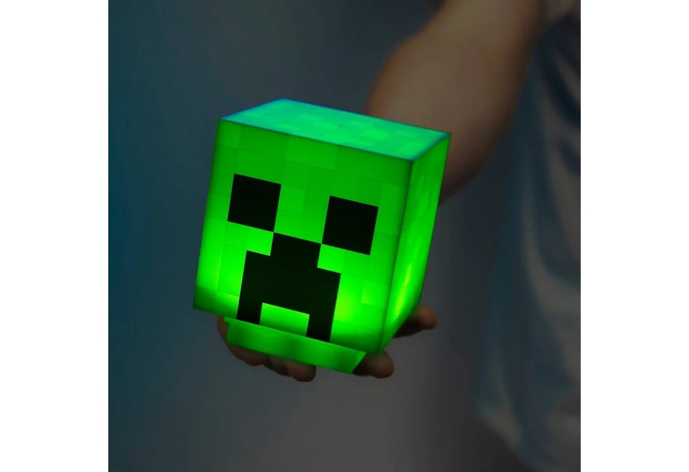 Paladone Minecraft Creeper LED Lampe mit Sound Grün/Schwarz - Bild 3