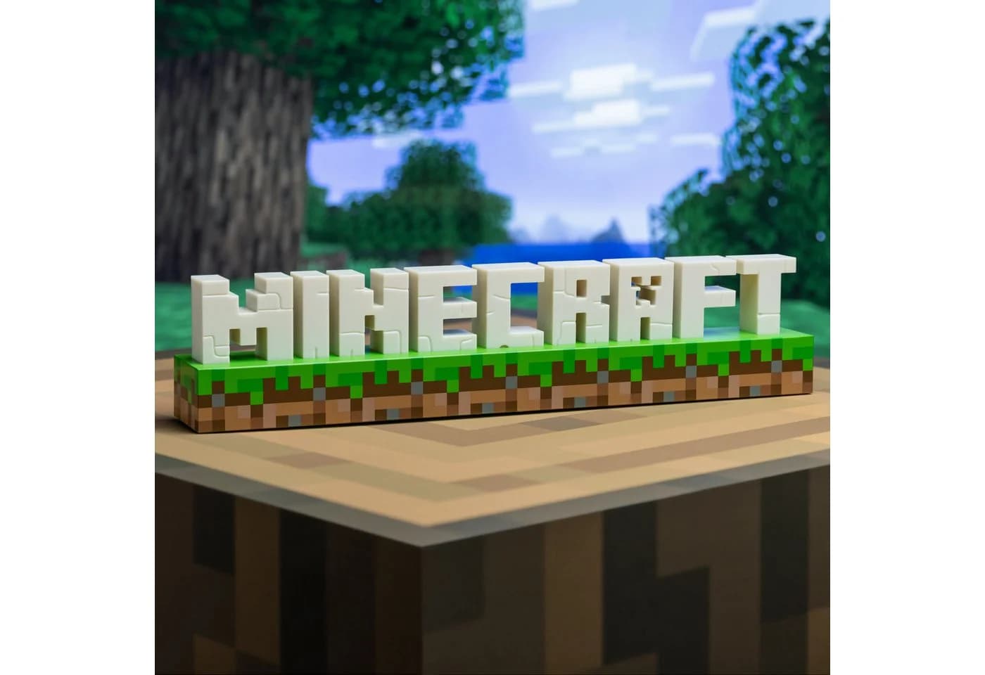 Paladone Dekolicht Minecraft Logo Leuchte LED fest integriert weiss - Bild 5