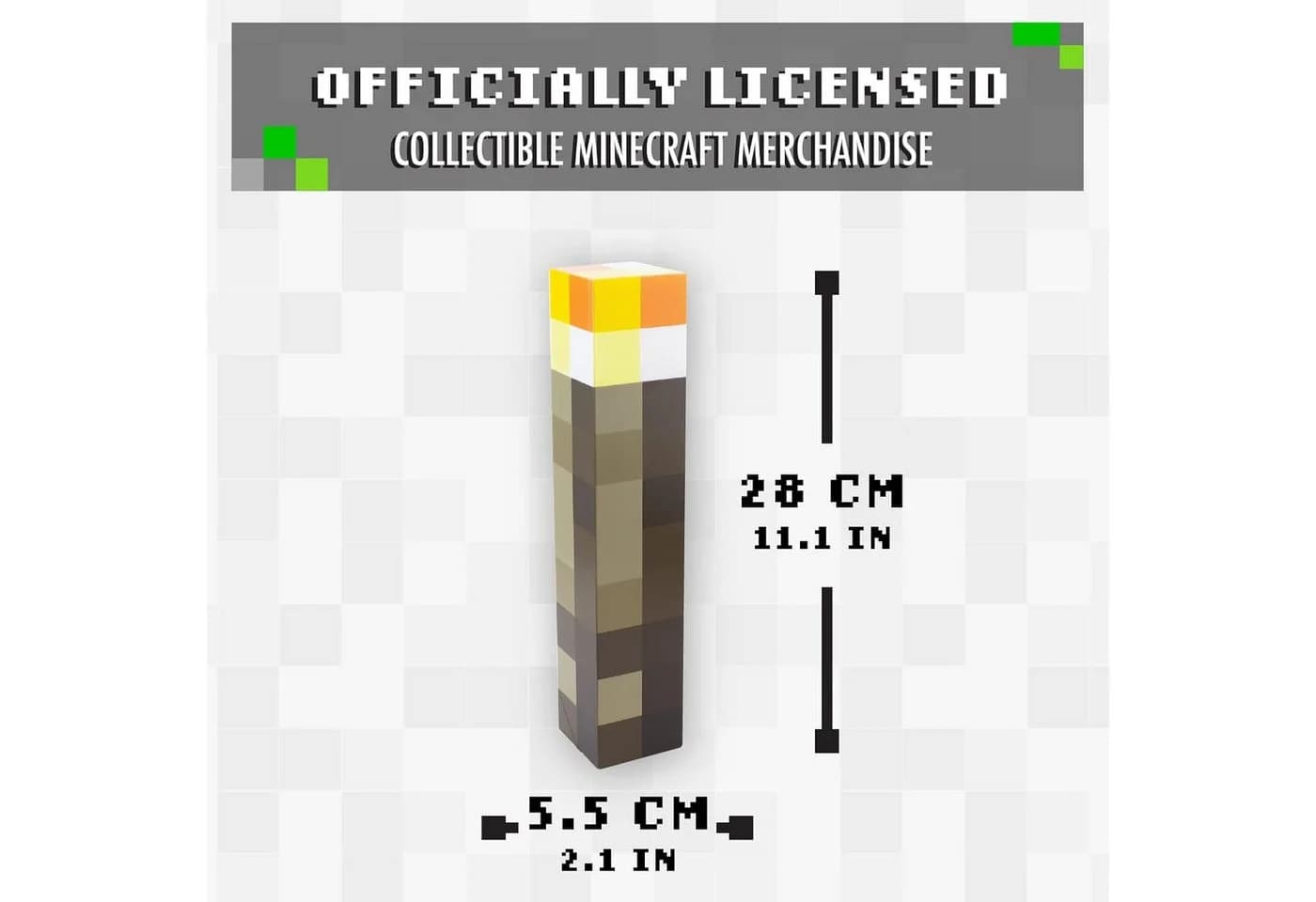Paladone Dekolicht Minecraft Fackel-Licht LED Braun 2 Modi