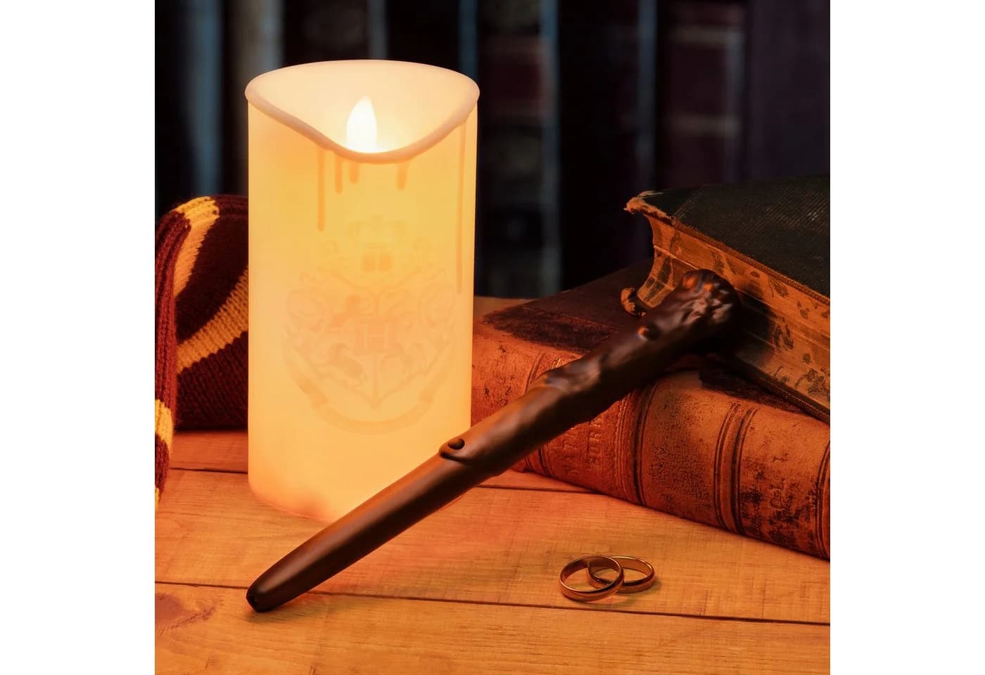 Paladone Harry Potter LED Kerze mit Zauberstab-Fernbedienung Weiß