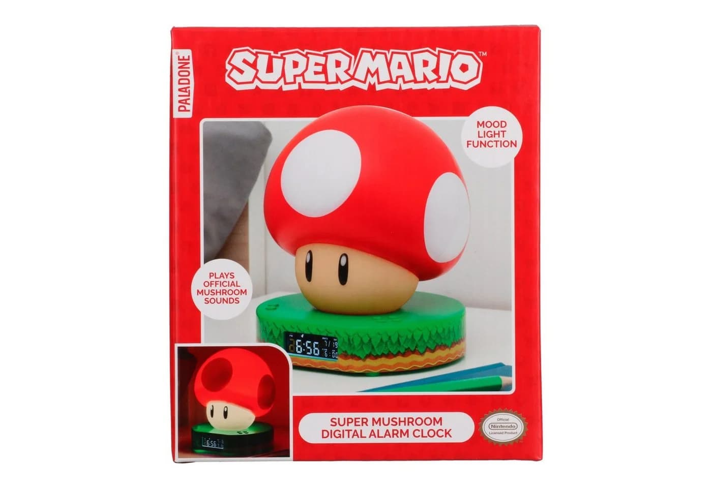 Paladone Super Mario Mushroom Digital Wecker Rot - Bild 4
