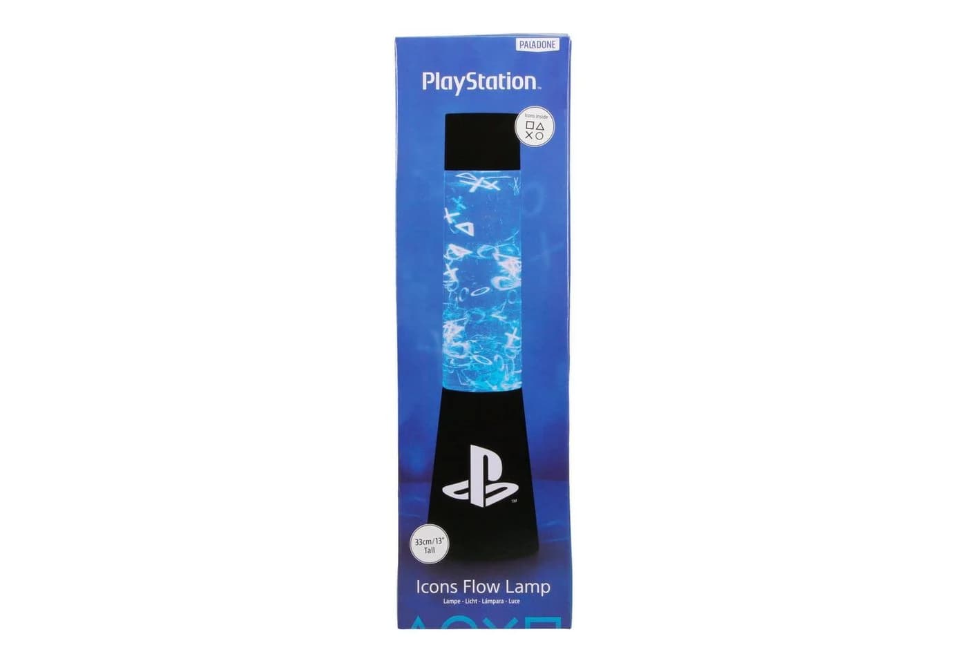 Paladone PlayStation Glitzer Lava-Lampe LED mit Controller-Icons Schwarz