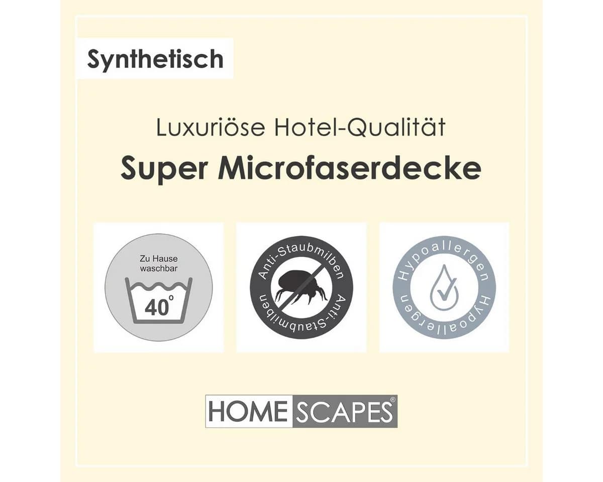 Homescapes Microfaserbettdecke Ganzjahresdecke 135x200 cm Super-Mikrofaser - Bild 5