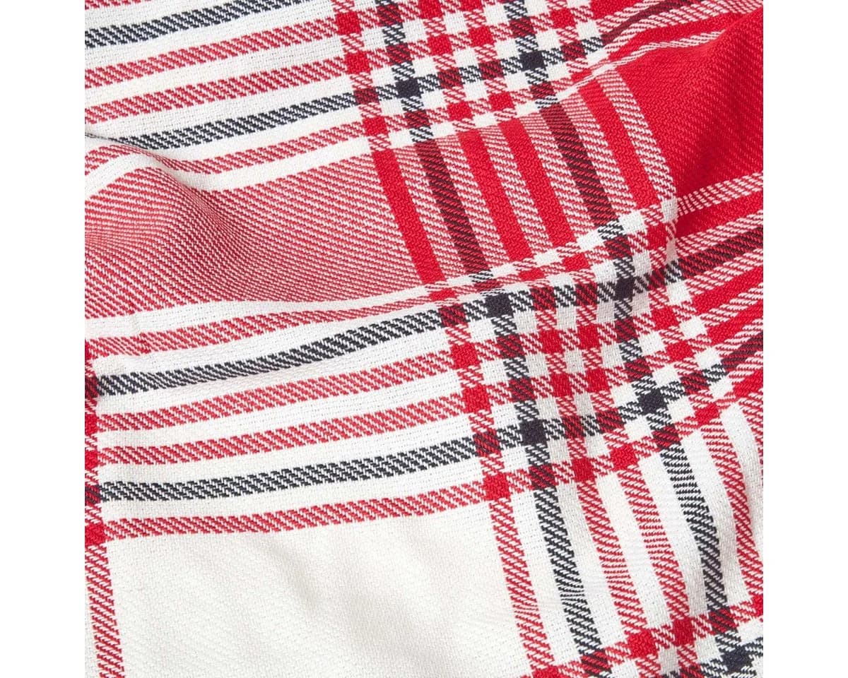 Homescapes Plaid Schottenmuster-Überwurf Rot 150x200 cm - Bild 4