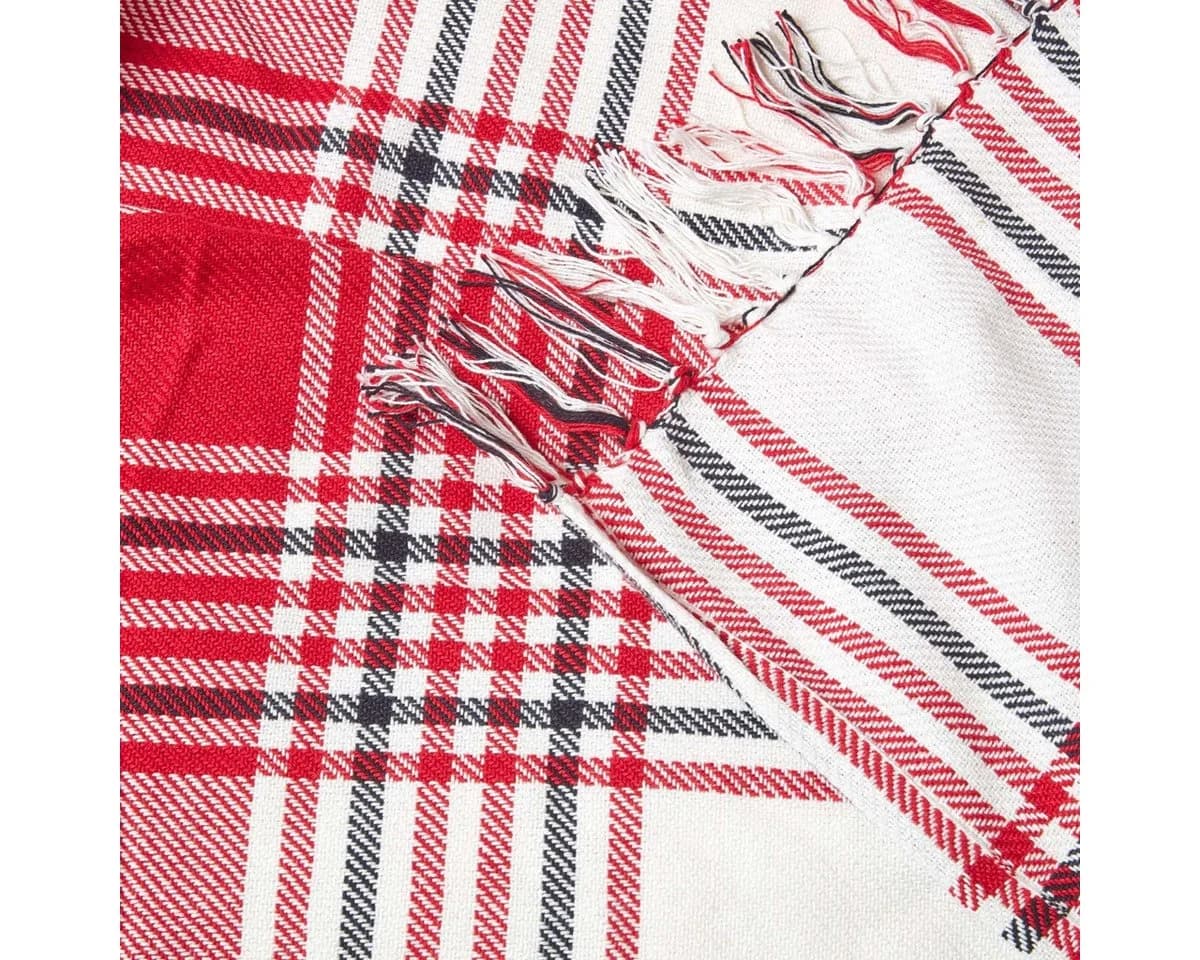 Homescapes Plaid Schottenmuster-Überwurf Rot 150x200 cm - Bild 5