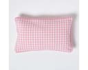 Homescapes Gingham-Kissenbezug Rosa Baumwolle 30x50 cm Bild 2