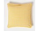 Homescapes Kissenhülle Gingham-Karo aus Baumwolle, Gelb Bild 2