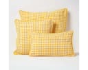 Homescapes Kissenhülle Gingham-Karo aus Baumwolle, Gelb Bild 5