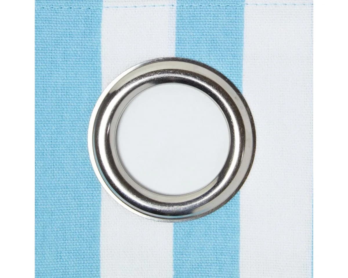 Homescapes Gardinen-Set Blau Streifen & Tupfen 2er Set - Bild 3