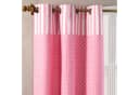 Homescapes Gardine Polka Dots & Streifen Rosa 2er Set 137 x 117 cm Bild 1