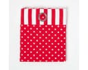 Homescapes Gardine Polka Dots & Streifen Rot 2er Set Bild 1