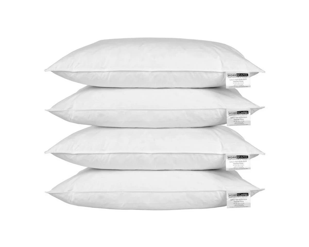 Homescapes Federkissen 4er Set 48x74cm 100% Entenfedern - Bild 2
