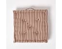 Homescapes Bodenkissen Thin Stripes Baumwolle Braun Bild 3