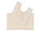 Homescapes Badematte 2-tlg. Badgarnitur Creme Baumwolle Bild 2