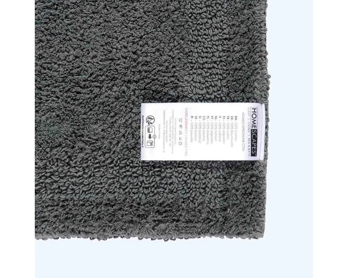 Homescapes Badematte 2-tlg. Badgarnitur Grau Baumwolle - Bild 5