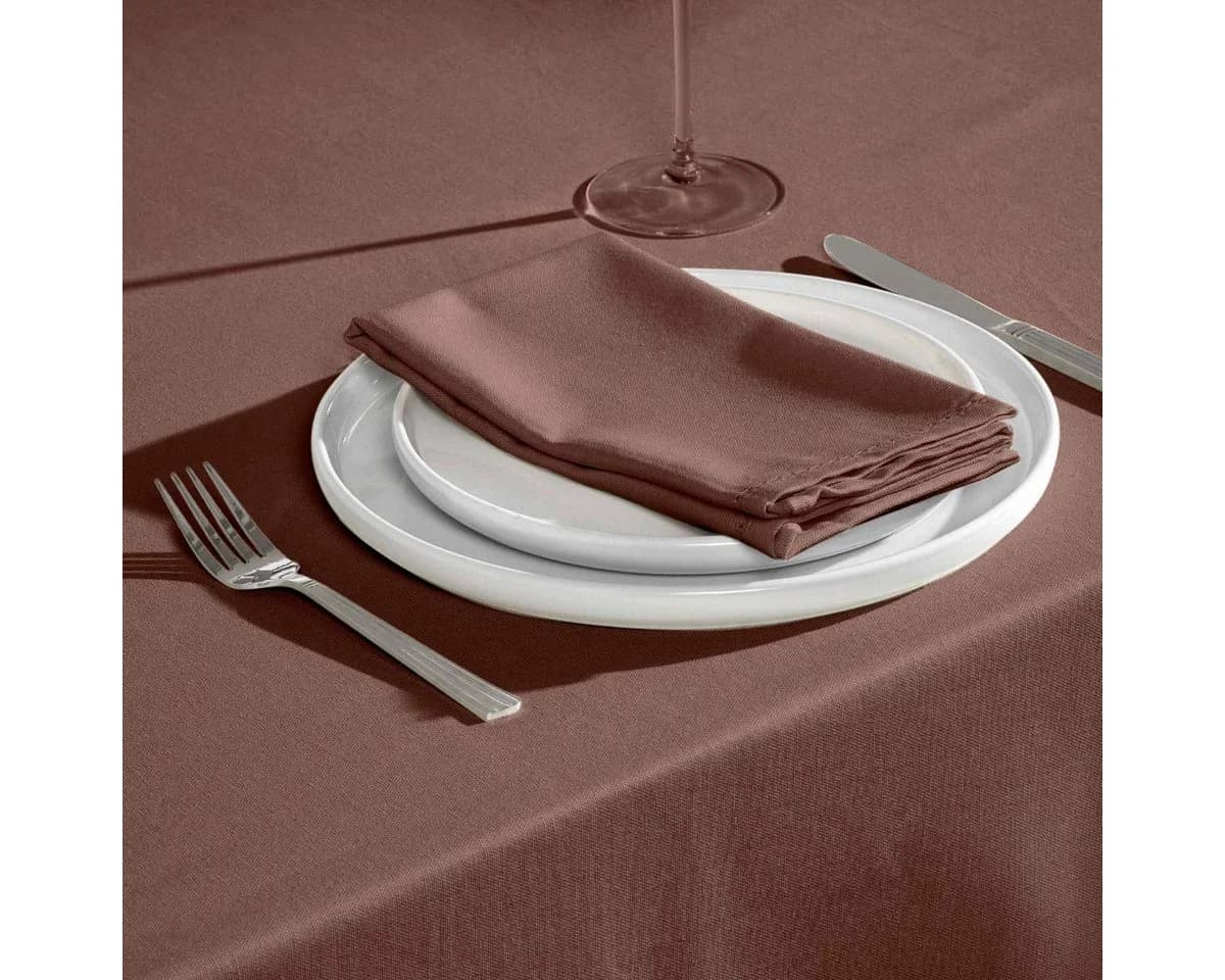 Homescapes Stoffserviette 4er-Set Braun 100% Baumwolle
