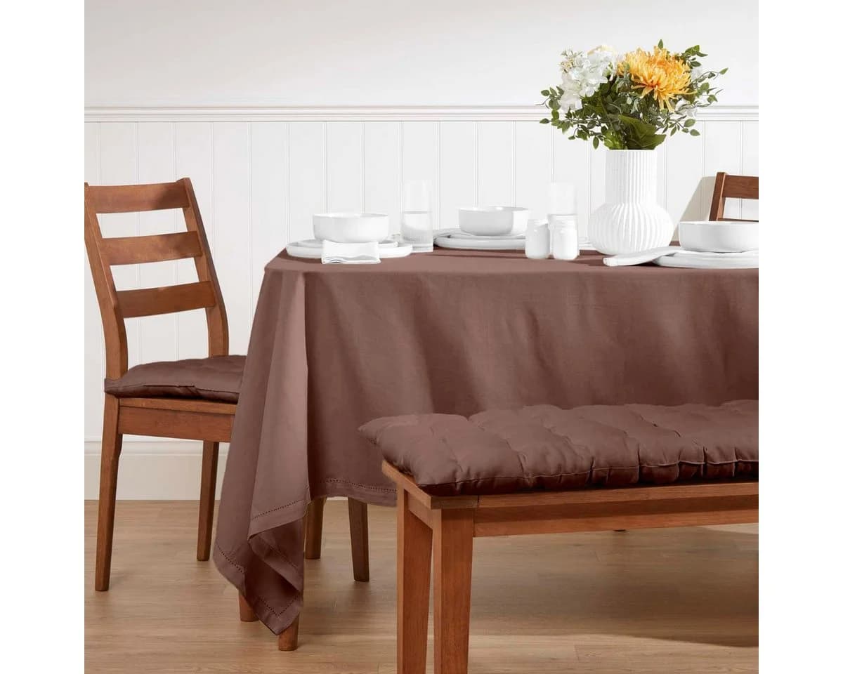 Homescapes Stoffserviette 4er-Set Braun 100% Baumwolle - Bild 5