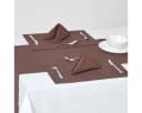 Homescapes Platzset 2er-Set Braun 100% Baumwolle Bild 1