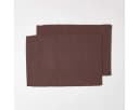 Homescapes Platzset 2er-Set Braun 100% Baumwolle Bild 2