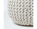 Homescapes Runder Strickpouf 100% Baumwolle Natur Bild 4