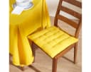 Homescapes Runde Tischdecke Gelb 100% Baumwolle Bild 1