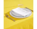 Homescapes Runde Tischdecke Gelb 100% Baumwolle Bild 3