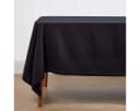 Homescapes Tischdecke Schwarz Baumwolle 137x137 cm Bild 1